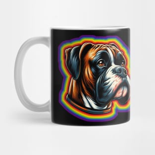 Lgbtq+ Rainbow Boxer dog Mug